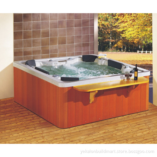 Acrylic Material freestanding corner whirlpool massage bathtub